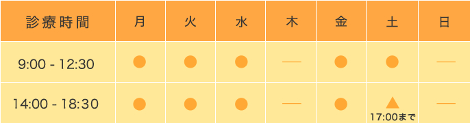 ただ歯科クリニック診療時間